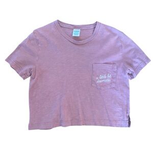 Victorias Secret Pink cropped Tee size small boxy tee mauve‎